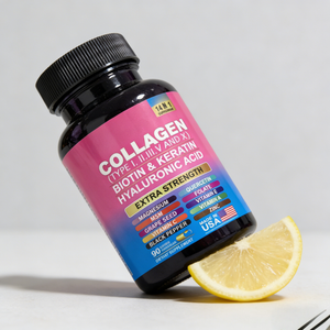 Cápsulas de colágeno 14 en 1, mezcla Vital Glow con biotina, queratina, ácido hialurónico, suplemento de colágeno para el cuidado de la salud. - Product Image 4