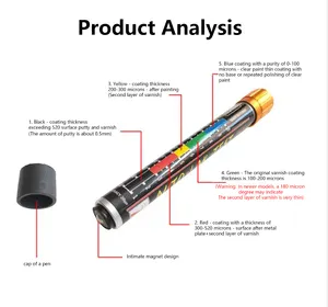מד עובי צבע לרכב אוטומטי בודק עובי ציפוי מד עובי באיכות גבוהה מדדי עובי