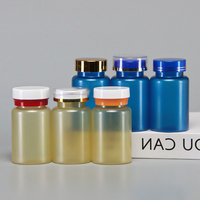 Bouteille en plastique pour pilules et capsules de vitamines avec couvercle, impression de logo personnalisée, soins de santé pharmaceutiques
