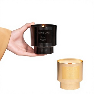 Vela Aromática de Lujo <span class=keywords><strong>BYME</strong></span>, Cera de Soya Premium en Recipiente Metálico en Forma de Copa, Hecha a Mano Semimanual con Aroma a Gardenia - Product Image 1