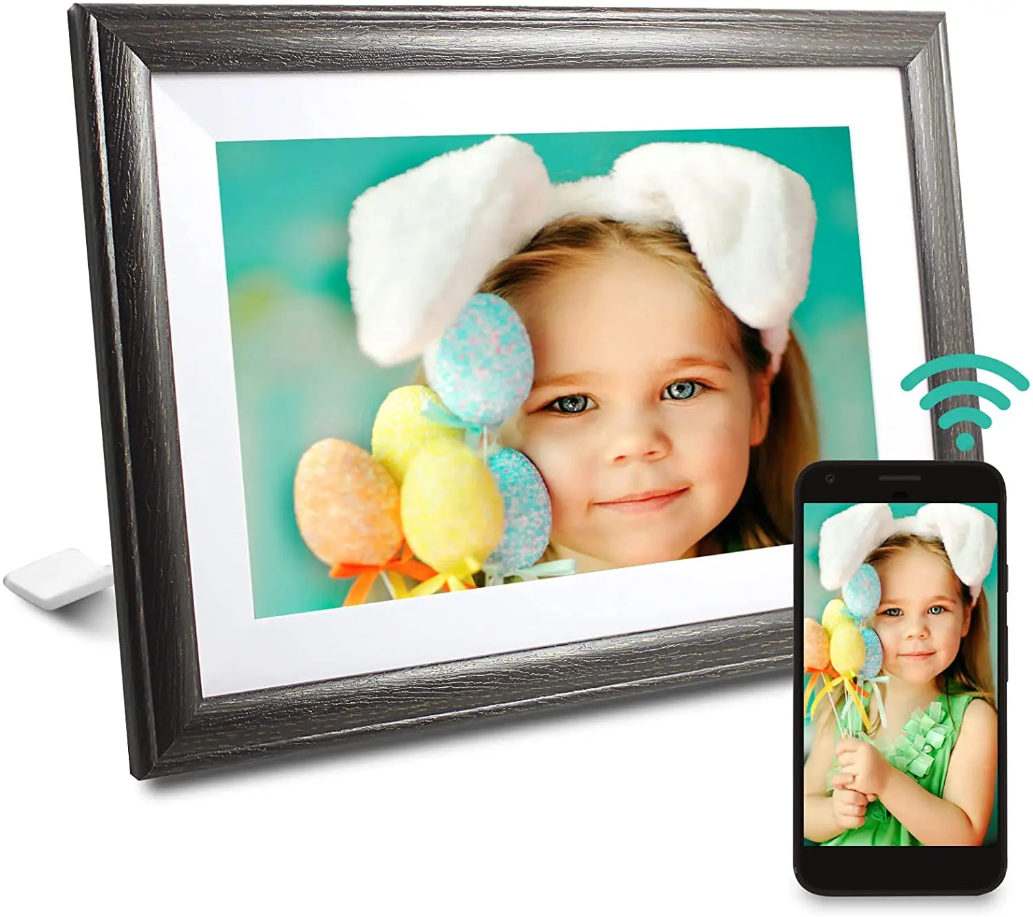 Cadre Photo numérique intelligent avec WiFi, 10 pouces, écran tactile, rotatif automatiquement, possibilité de utiliser avec l'application cadre Photo