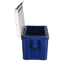 Glacière isotherme rotomoulée en PE 78L, robuste, portable, moderne, pour poisson et fruits de mer, compatible panneau solaire, pour chaîne du froid