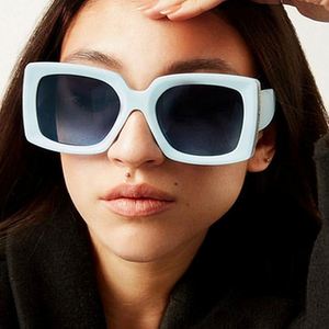 Nouveautés 2022, lunettes de soleil tendance vintage à grande monture pour femmes, UV400, lunettes de soleil carrées gris léopard - Product Image 2