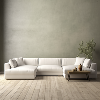 Ensemble de canapés Chesterfield design moderne en forme de L Mobilier de salon européen de haute qualité