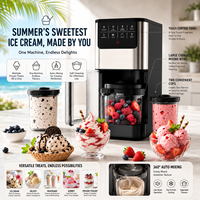 Machine à glaces et sorbets électrique automatique de haute qualité Aihome pour la maison, avec bol mélangeur, 800W