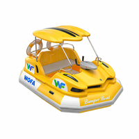 Nouveau Bateau Tamponneur Électrique 4 Places pour Parents et Enfants, Bataille Aquatique avec Pistolets à Eau, Jeu de Guerre en Parc YH-302, Polyéthylène LLDPE, Sans Gonflage
