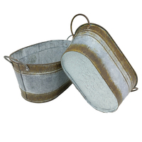 Jardinière décorative en acier galvanisé, pots de jardin en métal pour légumes, fleurs, herbes, maison
