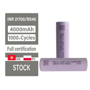 Высокомощный литий-ионный аккумулятор RS40 21700 3,6 В 4000 мАч, аналогичный Электроинструмент 40PL и JP40, Цилиндрический литий-ионный продукт - Product Image 1
