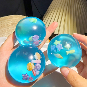 ของเล่นบีบมอลโทสสีฟ้าใส รูปทรงมหาสมุทร บอลบีบคลายเครียด สร้างบรรยากาศเย็นสบาย สำหรับเด็กและผู้ใหญ่ ของขวัญคลายความเครียด - Product Image 1