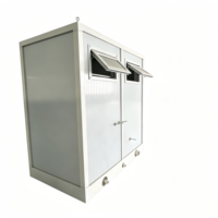 Toilettes mobiles préfabriquées en conteneur, sanitaires publics modulaires d'extérieur