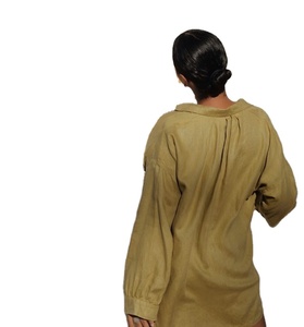 Commercio all'ingrosso Plus Size Donne Maniche Lunghe In Cotone di <span class=keywords><strong>Lino</strong></span> Camicette Della <span class=keywords><strong>Camicia</strong></span> di Modo di Grandi Dimensioni Camicie OEM Ordine - Product Image 4