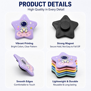 Épingles personnalisées sans nickel en forme d'étoile, motif dessin animé, bouton magnétique sûr, décoration légère, logo personnalisé, mignonnes <span class=keywords><strong>pour</strong></span> enfants - Product Image 2