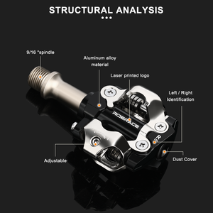 RIDERACE, para bicicleta de aleación de aluminio, pedales de bicicleta de carretera, plataforma plana para tacos, reposapiés autoblocante sellado - Product Image 3