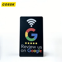 Support de table NFC Google Review en acrylique avec code QR pour les entreprises, restaurants, cafés, hôtels – Optimisez les avis clients