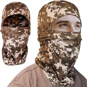 Masque Balaclava Unisexe Noir Intégral Respirant Imperméable Extérieur Spandex Polyester Couleur Unie Décontracté Couvre-tête Adulte - Product Image 1