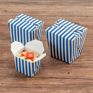 B799 contenitori per alimenti sfusi scatole di Noodle da <span class=keywords><strong>asporto</strong></span> carta usa e getta a righe togliere il rettangolo cibi caldi e freddi scatola di Noodle da <span class=keywords><strong>asporto</strong></span> - Product Image 5