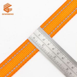 โรงงานผลิตสายรัดแบบแถบพร้อมแถบสะท้อนแสงไนลอนสองเส้น สายรัดสะท้อนแสงทอแข็งแรงเพื่อความปลอดภัยสำหรับปลอกคอสุนัข - Product Image 3