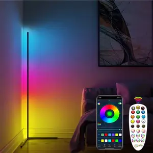 IKATAK yeni uzaktan kumanda akıllı renk değiştiren ışık RGB LED köşe zemin lambası