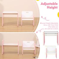 Resrestaurant Meubles en bois Table de jeu pour enfants et ensembles de chaises Jardin Rose Hauteur réglable Ensemble table et chaises pour tout-petits