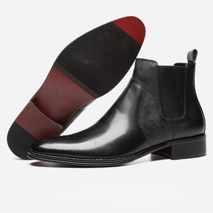 Zapatos de Cuero con Punta en Pico para Hombre, Zapatos Formales de Negocios de Cuero Genuino, Zapatos de Novio para Boda, Zapatos Derby con Suela Gruesa para Aumentar la Estatura - Product Image 3
