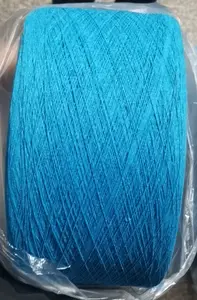 Peacock Blue Hot Selling Farbe Ne 18s recyceltes Baumwoll mischgarn