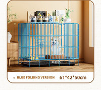 Cage à chien pliable en fer robuste de haute qualité, cage à chien moderne en métal avec plateau anti-fuite pour une utilisation en intérieur et en extérieur