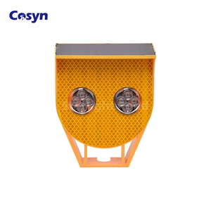 Luz de Advertencia LED Estroboscópica de Barrera Solar Intermitente Ámbar para Construcción, Luz de Señalización Vial Intermitente de Seguridad de Tráfico - Product Image 3