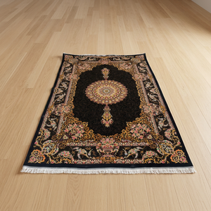 Alfombra de Lujo Hecha a Mano con Seda Pura, Moderna, Lavable, con Nudos a Mano, Diseño Personalizado, 2-3 mm de Grosor, Antideslizante, para Sala de Estar y Dormitorio - Product Image 6