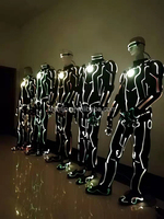 Costume de robot LED sans fil personnalisé, moderne, style Tron, programmable, pour spectacle de danse de groupe, personnalisable, adulte unisexe