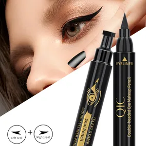 Conjuntos de maquiagem cosméticos fosco impermeável delineador líquido colorido esquerdo triângulo direito selo 2pcs eyeliner fino eyeliner eye canetas