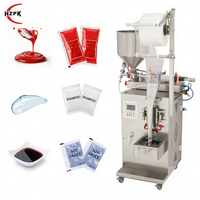 Machine d'emballage automatique de sachets de ketchup, de miel, de shampoing et de pâte HZPK à trois côtés scellés