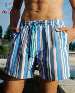 Custom Digital Printing Plus Size Elastic Waist Band Loose Fit Waterproof Quick Dry Mesh Lining Beach Board Shorts for Men