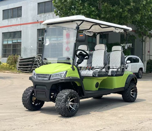 Carrito de golf eléctrico de lujo para múltiples pasajeros con asientos de cuero suave y gran espacio de almacenamiento para hoteles y zonas turísticas. - Product Image 3