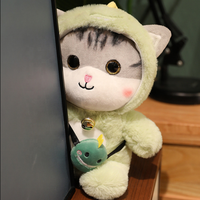 Peluche de Gato Súper Suave y Adorable, Juguete de Peluche Transformable en Conejo, Dinosaurio, Unicornio, Juguete de Peluche Kawaii, Regalo para Niños