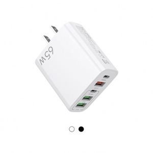 อะแดปเตอร์ชาร์จเร็ว 65w สีขาว ช่องเสียบหลายพอร์ต USB Type C หัวปลั๊ก EU/UK/US ใช้ได้ทั่วโลก รองรับ PD สำหรับมือถือ - Product Image 2