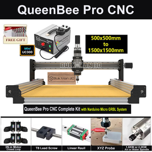 10% de réduction BulkMan3D 5050~1515 Tailles <span class=keywords><strong>QueenBee</strong></span> Pro CNC Kit complet avec moteurs à boucle fermée UC300 Mach3 3N.m Routeur à bois 4 axes - Product Image 1