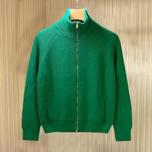 Suéter informal de medio <span class=keywords><strong>cuello</strong></span> <span class=keywords><strong>alto</strong></span> para <span class=keywords><strong>hombre</strong></span>, chaqueta para Otoño Invierno, cárdigan con cremallera y <span class=keywords><strong>cuello</strong></span> levantado, prendas de vestir exteriores tejidas a la moda - Product Image 2