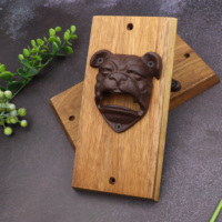 Ouvre-bouteille suspendu Ouvre-bouteille en bois mural vintage