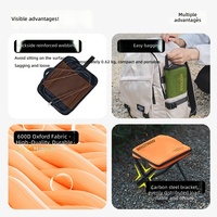 Tabouret de camping pliable portable en fer de 11 pouces avec logo personnalisé, capacité de 300 lb, pour jardin, pique-nique, extérieur, jardinage, pêche, barbecue