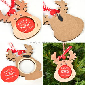 Custom Personalized Eco-Friendly Laser-Cut House Shape Christmas <b>Tree</b> <b>Ornaments</b> Wooden Crafts DIY Hanging Signs Factory - Product Image 5