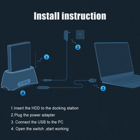 Station d'accueil USB 3.0 pour disque dur, adaptateur SATA vers USB, boîtier SSD 2,5 et 3,5 pouces, 10 Gbit/s, station d'accueil pour disque dur JBOD, boîtier M.2 SATA pour PC portable