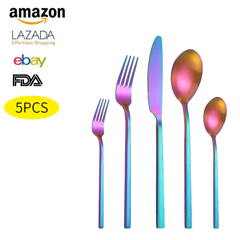 Stainless Steel Cutlery Set Wedding Party Festival Silverware Gold Flatware Set For 8 People · image 2