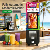 Máquina de Smoothies Automática, Licuadora de Frutas Frescas, Máquina Expendedora Inteligente de Smoothies, Autoservicio 24/7, Gasolinera