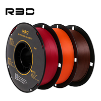 Filament PETG vierge à 100% R3D noir 1,75 mm 1 kg certifié ROHS pour imprimante 3D FDM, impression facile