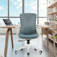 Chaise de bureau exécutive ergonomique en tissu, design moderne et élégant, dossier haut, soutien lombaire réglable, garantie 3 ans