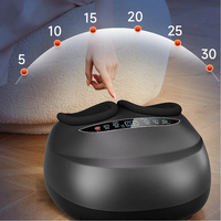 Masseur de pieds OEM à air comprimé, 2 niveaux de chaleur, rouleaux de pétrissage, Gua Sha, minuterie, pour la circulation sanguine et le soulagement de la douleur