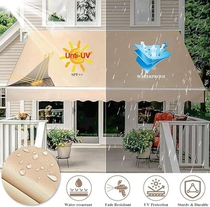 Hiện đại có thể thu vào Patio mái hiên với không thấm nước mặt trời và mưa bóng thay thế vải và khung kim loại Polyester buồm chất liệu - Product Image 5