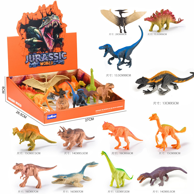 (showcase boxed) 12 large dinosaur models