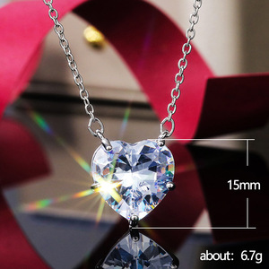 Collana con Ciondolo a Cuore per Donne, Elegante Catena per Clavicola, Gioielli alla Moda - Product Image 4