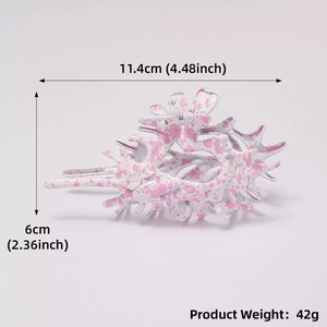 11cm coloré Alien métal <span class=keywords><strong>cheveux</strong></span> griffes pour femmes fille Y2K coquille <span class=keywords><strong>crabe</strong></span> <span class=keywords><strong>pince</strong></span> métal <span class=keywords><strong>cheveux</strong></span> requin griffe conque grand requin <span class=keywords><strong>cheveux</strong></span> griffe - Product Image 6